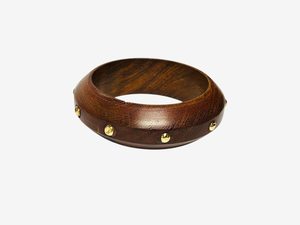 Brazalete de Madera Hecho a Mano, Joyería Minimalista para la Muñeca, Brazalete Redondo Contemporáneo, Accesorio de Moda para Uso Diario - Product Image 2