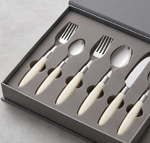 Modern Flatware Set With White Handles Silver Plated Stainless Steel <b>Knife</b> <b>Fork</b> Spoon Dishwasher Safe For Kitchenware - Product Image 6