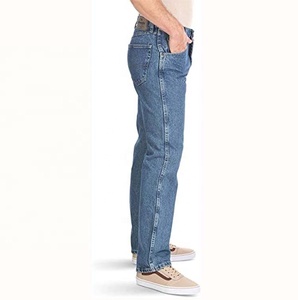 Hot Sell Stretch Regular Fit Pants Men Business Casual Classic Style Fashion Denim Trousers Men's Mid <b>Jeans</b> - Product Image 2