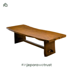 Muebles de Comedor, Mesa de Comedor de Madera Maciza de Nogal Americano con Borde Natural y Patas de Metal, Juego de Comedor - Bilal - Product Image 5