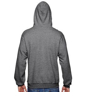 <b>Men's</b> White Hooded Sweatshirt Regular Fit Cotton Casual <b>Pullover</b> with Front Pocket Autumn Wear With Matching Drawstrings - Product Image 5