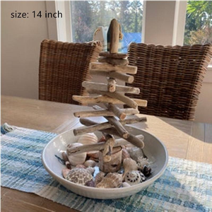 Arbre de Noël en bois flotté flexible et pliable pour l'intérieur, avec support, parfait pour les décorations de fête - Product Image 3