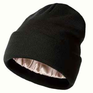 Gorro de Punto Personalizado con Parche de Cuero en Blanco para Niños y Adultos, Gorro de Invierno para Niños y Bebés - Product Image 2