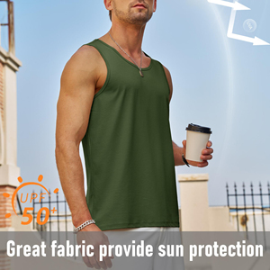 Débardeur en coton de qualité supérieure pour hommes, chemise décontractée sans manches pour l'été, les sports, le yoga, l'entraînement physique, vêtements confortables pour tous les jours - Product Image 3