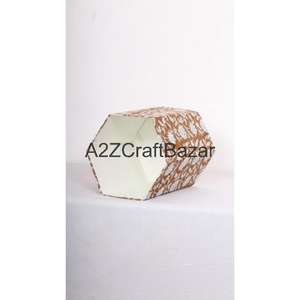 Poubelle hexagonale élégante pliable en papier de coton recyclé fait main, pour usage intérieur/extérieur, idéale pour les déchets de rue, vente en gros - Product Image 5