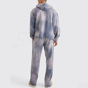Acid Wash <b>Tracksuit</b> Fashionable Street Style Outfit With Comfortable Fit And Modern Look - Product Image 4