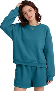 Most Demanding Best Edition Sportswear Women's Crew Neck Sweatshirts & Shorts <b>Sets</b> Athletic Wear 2 Piece <b>Twin</b> <b>Set</b> For Women - Product Image 5