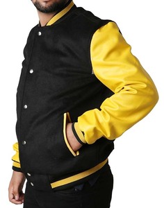 Blouson universitaire surdimensionné personnalisé 2026, unisexe, avec broderie et patchwork, en polaire de laine, pour homme, idéal pour l'hiver - Product Image 4