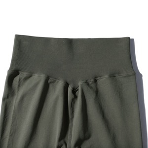 Women's High Waist Solid Color <b>Flare</b> Yoga <b>Leggings</b> Full Length Ruched Seamless Four Way Stretch Spandex Nylon Pants - Product Image 5
