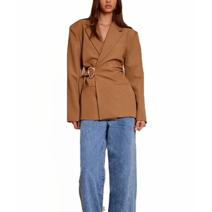 Women's Autumn Winter Slim Fit Lapel Blazer Long Sleeve Office Lady Casual Fashion Jacket Wholesale OEM ODM Custom 2026Trending - Product Image 1