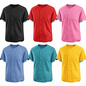 เสื้อเบสบอลปักลายแบบสั่งทำพิเศษ ไซส์พลัส สำหรับทีม ชมรม ลีก โรงเรียน รับผลิตแบบ OEM และติดฉลากส่วนตัว |   ชุดยูนิฟอร์มกระดุมหน้าแบบโปร - Product Image 6