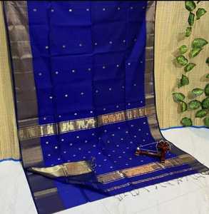 <b>Red</b> Hand Drawn Silk <b>Saree</b> Women Traditional Indian Pakistani Wedding Floor-Length Ethnic Sari Regular Fit All Seasons - Product Image 4