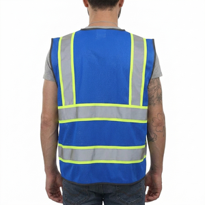 เสื้อกั๊กทำงานแบบสะท้อนแสงพร้อมแถบสะท้อนแสงและกระเป๋าซิป - Product Image 4