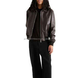 Veste en cuir pour hommes Veste en cuir personnalisée de qualité pour hommes Slim Fit Style avec 100% Original vêtements chauds Veste en cuir - Product Image 5