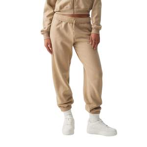 Pantalones deportivos de felpa extragrandes para mujer, de cintura alta, de algodón, informales, para estar en casa, con logotipo personalizado, al por mayor, pantalones deportivos para gimnasio para mujer - Product Image 4