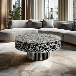 Offrez-vous dans le luxe avec notre complexe MOP Furniture MOP Inlay Coffee Table Handmade Home Decor - Product Image 1
