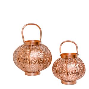 Lanterne à bougie en métal suspendue en laiton de haute qualité pour décorations de Noël - Product Image 1