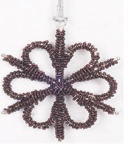 Décoration d'arbre de Noël, étoile noire et blanche, perlée, directement de l'usine, durable, style moderne, décoration intérieure ou extérieure. - Product Image 2