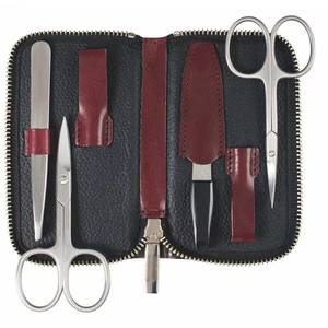 Kit de manucure classique 5 en 1 en acier inoxydable avec sac à fermeture éclair, ensemble de manucure portable pour adultes - Product Image 1
