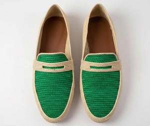 Mocassins en raphia faits à la main pour hommes, chaussures d'été tissées style bohème à enfiler - Product Image 2