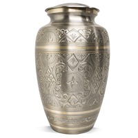 Urne funéraire en laiton platine pour cendres humaines adultes, grande urne commémorative artisanale, capacité 225 lbs
