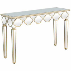 Mesa Consola de Diseño Único, Estilo Rústico Vintage, Aspecto Real, Alta Calidad, Fabricada en Metal, Color Blanco con Recubrimiento en Polvo - Product Image 1