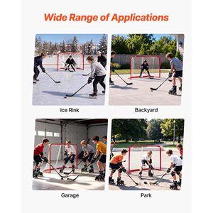 But de hockey de rue en acier robuste - Filet de hockey sur roulettes durable pour usage intérieur et extérieur, léger et portable - Product Image 6
