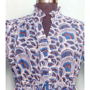 Vestidos de Playa Cortos de Verano para Mujer, Estilo Único, Hechos con Algodón Suave de Primera Calidad, Vestido de Manga Corta para Mujer - Product Image 4