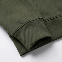 Sweat-shirt à capuche ZOTO vert olive épais, personnalisable, en molleton de coton uni, vente en gros