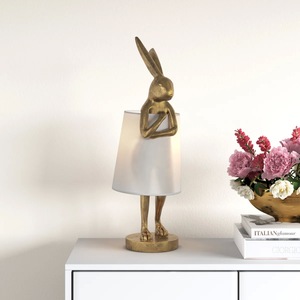 Lámpara de Mesa de Latón Dorado de Diseño con Base de Mármol y Pantalla de Tela para Decoración de Interiores - Product Image 6