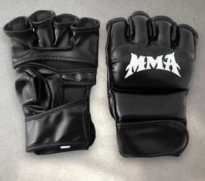 Wholesale Leather MMA Gloves <b>Open</b> Finger Kickboxing Grappling Custom Design Eco-friendly Lightweight Training Fight Gloves - Product Image 1