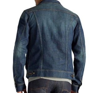 Pure Cotton Denim <b>Men's</b> <b>Long</b>-Sleeved Thin <b>Long</b>-Sleeved Plaid Shirt Loose Casual Wear-Resistant <b>Men's</b> <b>Jacket</b> - Product Image 2