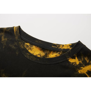 Camiseta Tie-Dye de Hip Hop para Hombre |   Camiseta Casual Hipster de Manga Corta con Dobladillo Curvo para un Estilo Urbano y Diario - Product Image 4