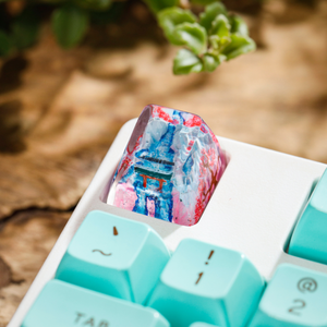 Teclas Místicas de Anime, Teclas Artesanales Personalizadas, Teclas Anime Lindas, Teclas Verdes, Juego de Teclas, Teclas de Resina - Product Image 1