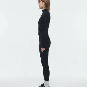 Pantalon de yoga et de sport taille basse pour femme, gainant, sans couture, respirant, séchage rapide, couleur unie, contrôle du ventre, vente en gros - Product Image 3