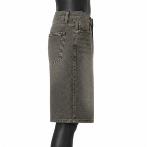 Pantalones Cortos de Mezclilla para Hombre, Estilo Vintage, Lavado, Color Carbón, Corte Holgado, Fabricante OEM ODM, Venta al Por Mayor - Product Image 4