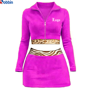 Top Trending Hot Selling Summer Clothes Women Custom Streetwear <b>Workout</b> Sets Zip up Long Sleeve <b>Jacket</b> and Shorts 2 Pcs Set - Product Image 6