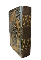 Nouveau carnet à couverture rigide A5 rectangulaire en cuir gaufré dragon, cousu main, bord festonné, éco-responsable, vente en gros New Era
