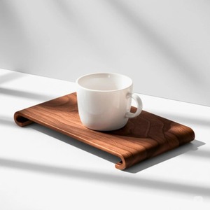 Plateau décoratif en bois au design minimaliste rectangulaire, avec poignée artisanale, emballage individuel pour la décoration de la maison - Product Image 6