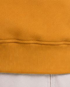 Sweat-shirt à col montant pour homme, jaune moutarde, surdimensionné, à fermeture éclair sur le côté, en molleton de coton et polyester, décontracté, pour l'hiver - Product Image 4