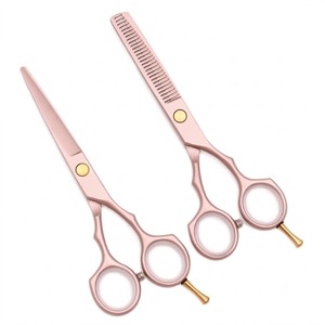 Ciseaux de coiffure professionnels 5,5'' en acier inoxydable, ciseaux à effiler verts pour salon de coiffure - Product Image 1