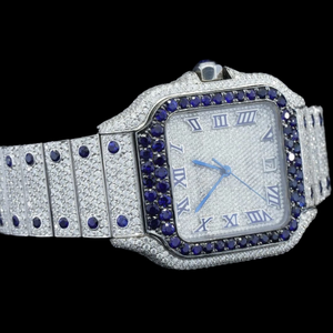 Reloj de Diamantes Moissanite de Alta Calidad al por Mayor, Joyería de Lujo para Hombre y Mujer, Diseño Brillante, Uso Diario, Todas las Funciones - Product Image 4