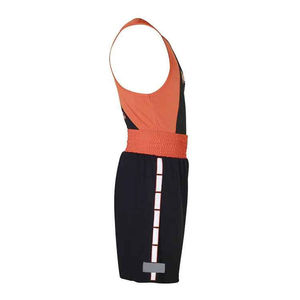 Ensemble uniforme de boxe unisexe, haut sans manches et short orange et noir, respirant, séchage rapide, équipement d'entraînement - Product Image 5
