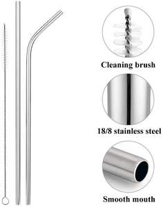 Lot de pailles réutilisables classiques en acier inoxydable Surtechs International 20oz, noir, or rose, argent, personnalisables, portables, pour la vente en gros - Product Image 1