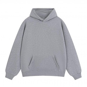 Sweat à capuche épais en molleton 100 % coton pour homme, coupe oversize, avec logo personnalisé, style streetwear, pull uni pour homme - Product Image 6