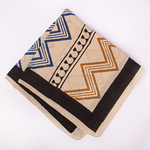 Eco Friendly Cotton Geometric Pattern Bandana Headwrap Breathable Casual Spring Summer Wear Unisex <b>Square</b> <b>Scarf</b> - Product Image 6