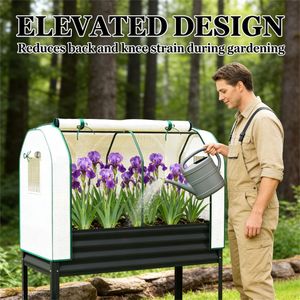 Serre de jardin surélevée pour plantation noire - Product Image 3