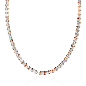 925 <b>Sterling</b> <b>Silver</b> Moissanite Tennis Necklace Link <b>Chain</b> Baguette Stone Collarbone Jewelry <b>for</b> <b>Women</b> Party - Product Image 4