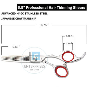 Reasonable Price Professional Stainless Steel <b>Thinning</b> Scissors for Hair Cutting-Durable Barber Use - Product Image 2