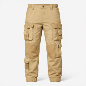 Pantalons cargo Ripstop pour hommes ELIVEERA ENTERPRISES, 100% polyester, tactiques, multi-poches, pour l'extérieur, doublure en polaire, devant plissé - Product Image 1